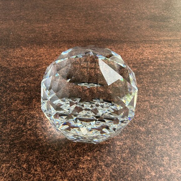 Baccarat Crystal Faceted Paperweight Vintage Modern - Picture 7 of 9
